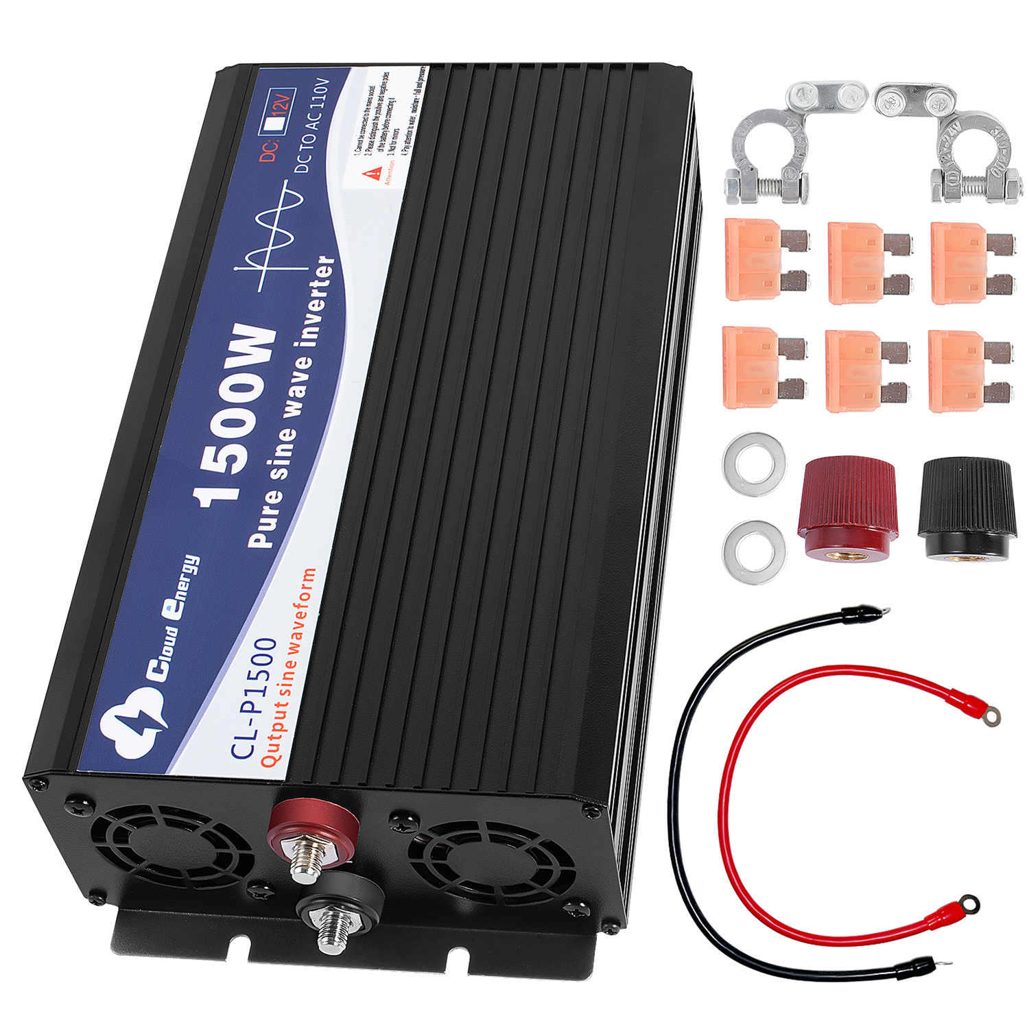 Cloudenergy 1500W DC/AC Inverter Front View