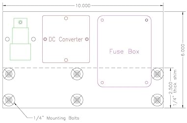 Circuit diagram showing voltage converter setup and professional circuitry design for 2019 EZGO RXV golf cart