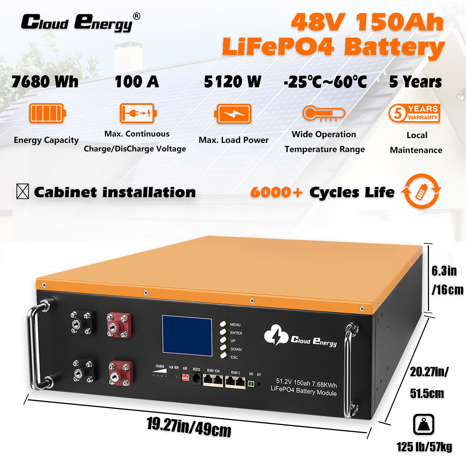 cloudenergy_48V_150Ah_LiFePO4_Lithium_Battery_Built-in_100A_BMS_and_Grade_A_Cells_Max._76800W_Load_Power_Solid_Metal_Case_with_4000_15000_Cycles_10_Years_Lifetime_Perfect_for_Solar-2