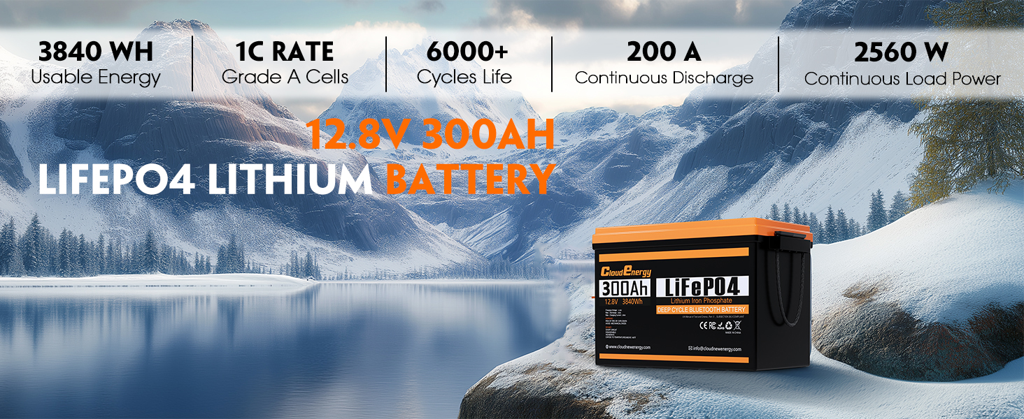 Detailed Product Parameters of CloudEnergy 12V 300AH Lithium Battery