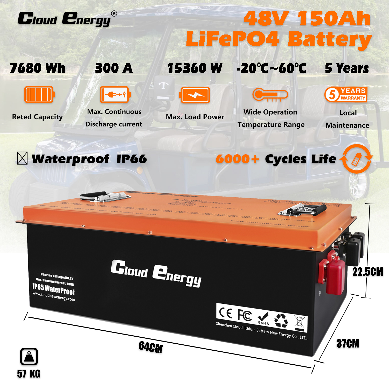 Cloudenergy Golf Series Battery 1